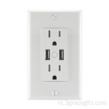 Type C USB Wall Outlet Recept Courte Fast Charger